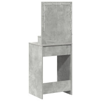 Produktbild för Smyckebord med låda Betonggrå 50 x 41 x 135 cm Konstruerat trä