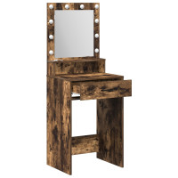 Produktbild för Smyckebord med låda Rökt ek 50 x 41 x 135 cm Konstruerat trä