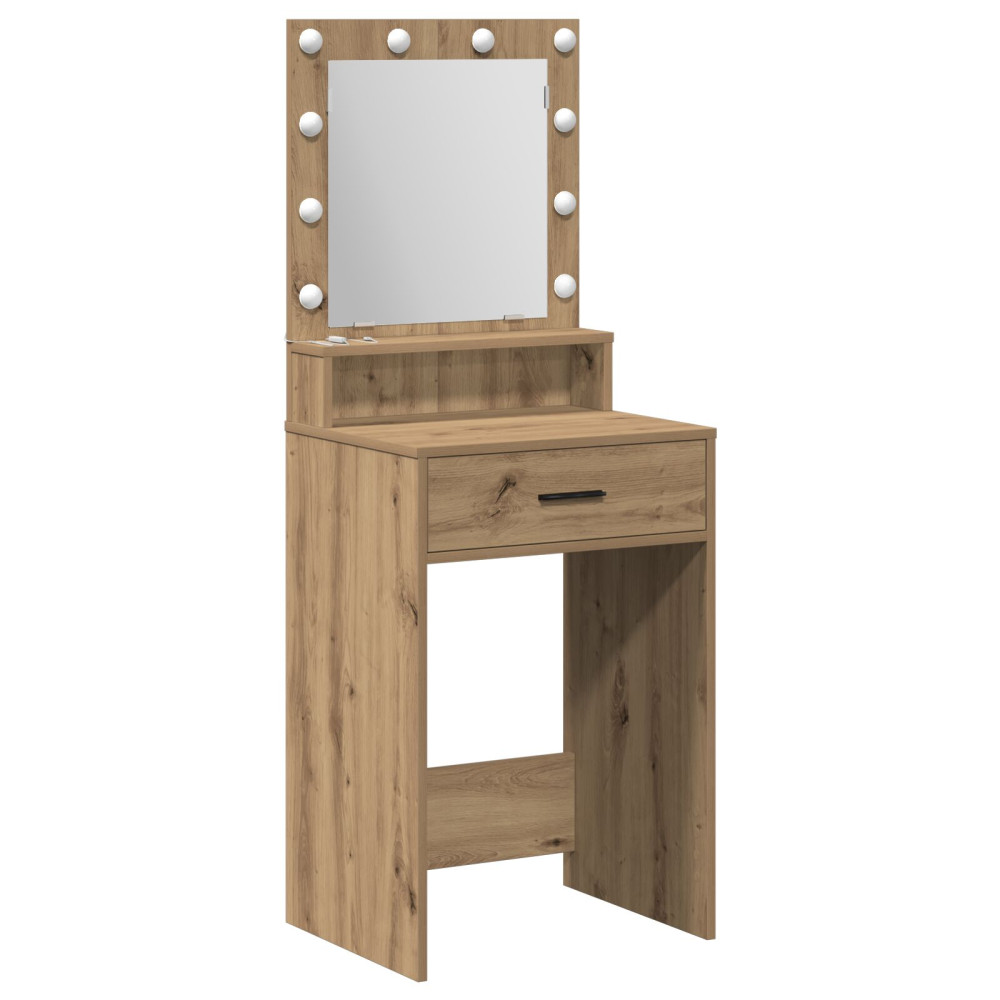 Produktbild för Smyckebord med låda Artisan Ek 50 x 41 x 135 cm Konstruerat trä