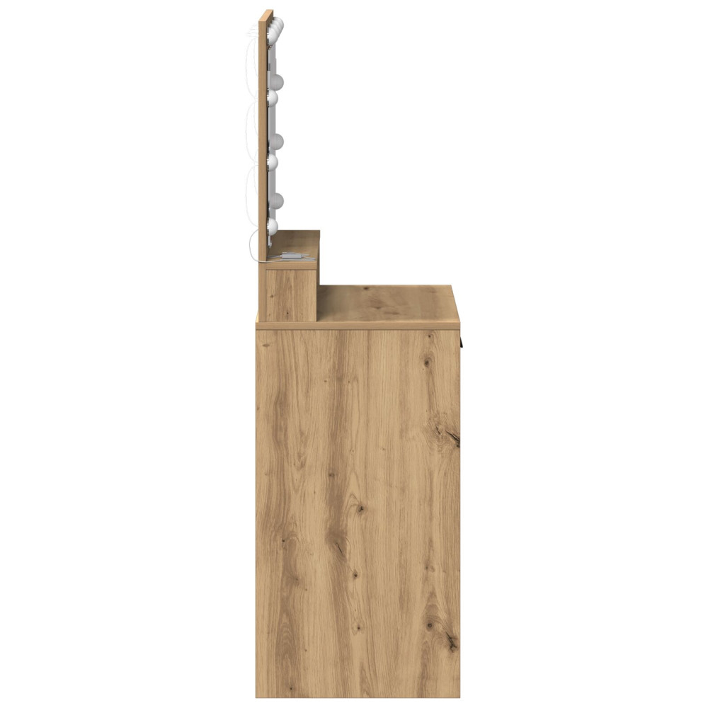 Produktbild för Smyckebord med låda Artisan Ek 50 x 41 x 135 cm Konstruerat trä