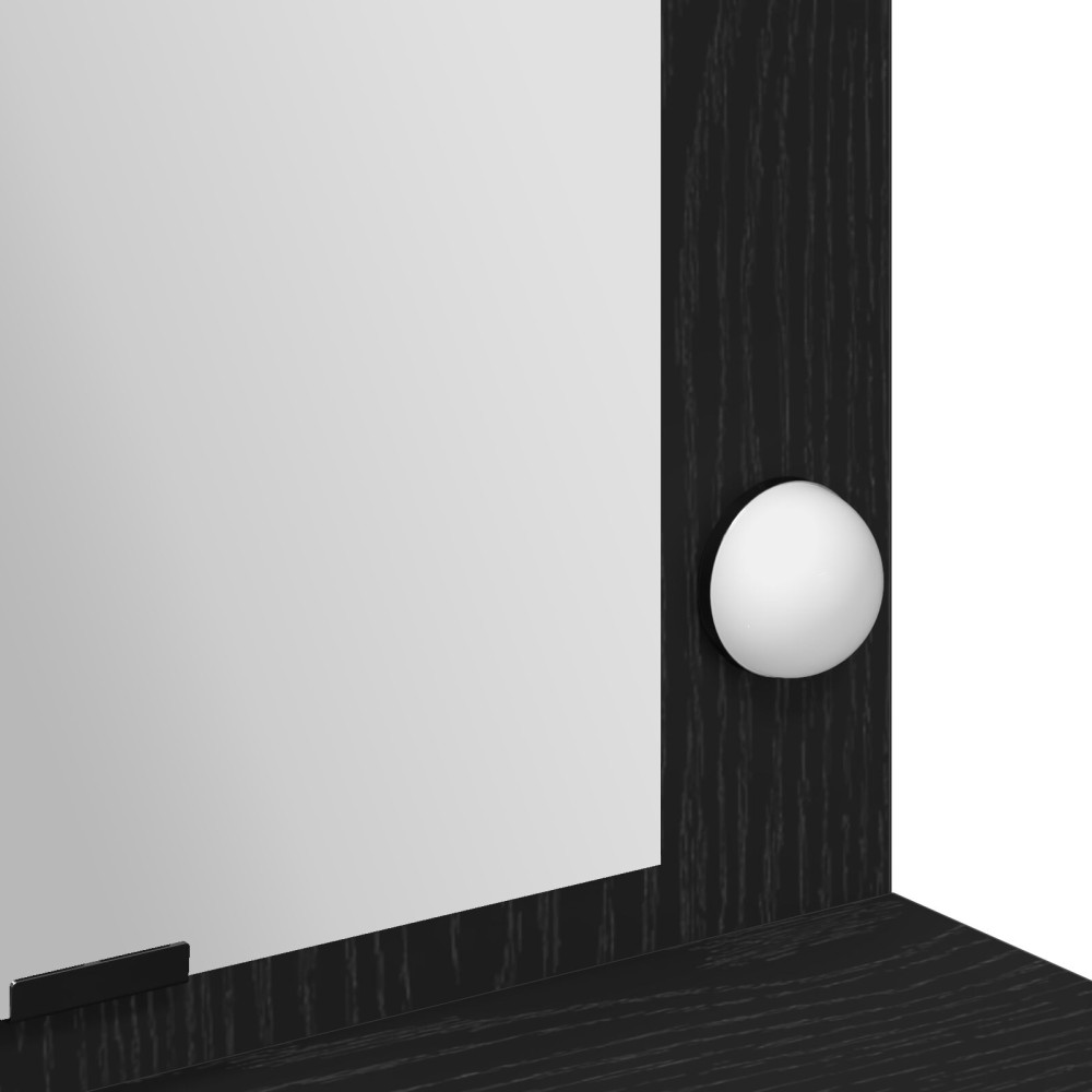 Produktbild för Smyckebord med hylla Svart Ek 100 x 41 x 135 cm Konstruerat trä