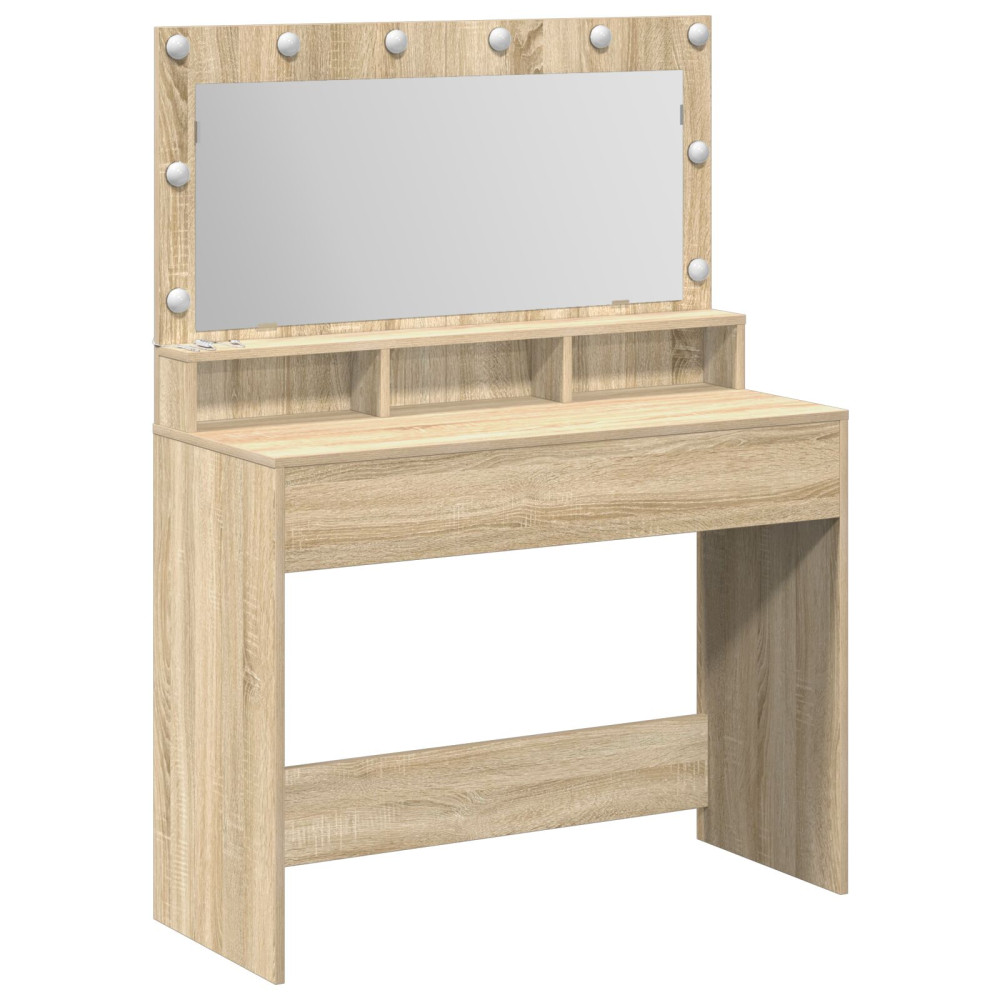 Produktbild för Smyckebord Sonoma-ek 100 x 41 x 135 cm Konstruerat trä