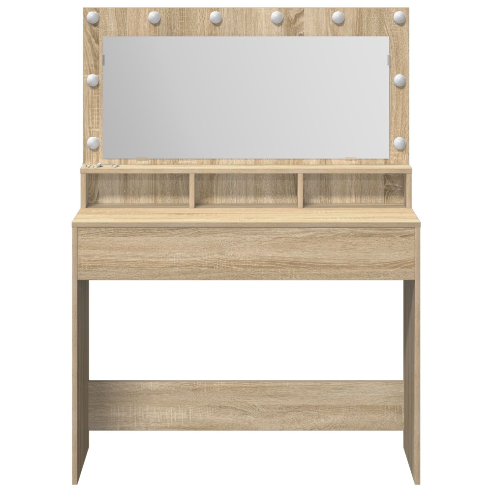 Produktbild för Smyckebord Sonoma-ek 100 x 41 x 135 cm Konstruerat trä