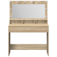 Produktbild för Smyckebord Sonoma-ek 100 x 41 x 135 cm Konstruerat trä