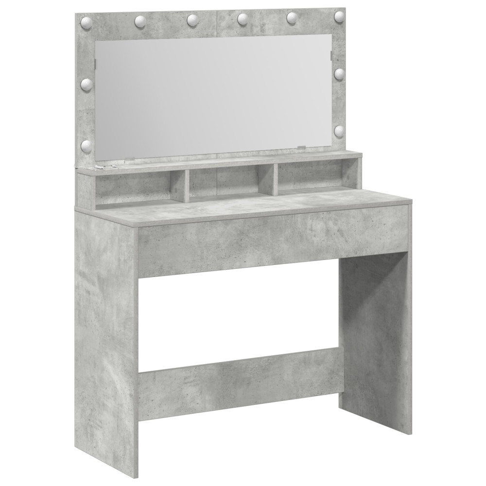 Produktbild för Smyckebord Betonggrå 100 x 41 x 135 cm Konstruerat trä