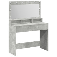 Produktbild för Smyckebord Betonggrå 100 x 41 x 135 cm Konstruerat trä
