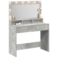 Produktbild för Smyckebord Betonggrå 100 x 41 x 135 cm Konstruerat trä