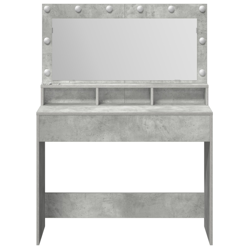 Produktbild för Smyckebord Betonggrå 100 x 41 x 135 cm Konstruerat trä
