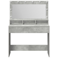 Produktbild för Smyckebord Betonggrå 100 x 41 x 135 cm Konstruerat trä