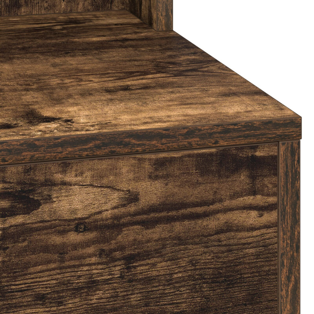 Produktbild för Smyckebord med hylla Rökt ek 100 x 41 x 135 cm Konstruerat trä