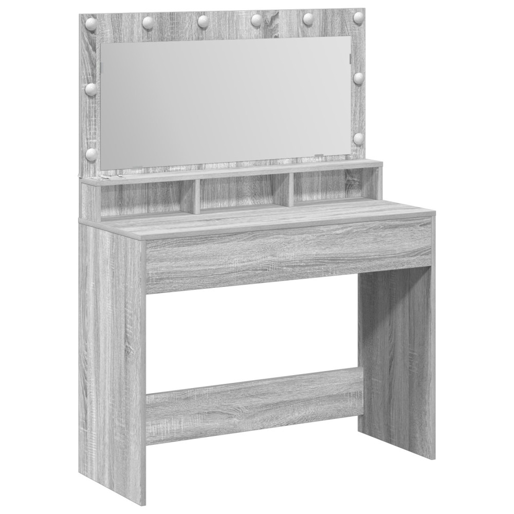 Produktbild för Smyckebord Grå Sonoma 100 x 41 x 135 cm Konstruerat trä