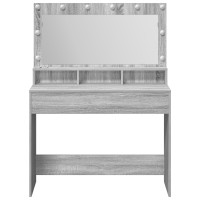 Produktbild för Smyckebord Grå Sonoma 100 x 41 x 135 cm Konstruerat trä