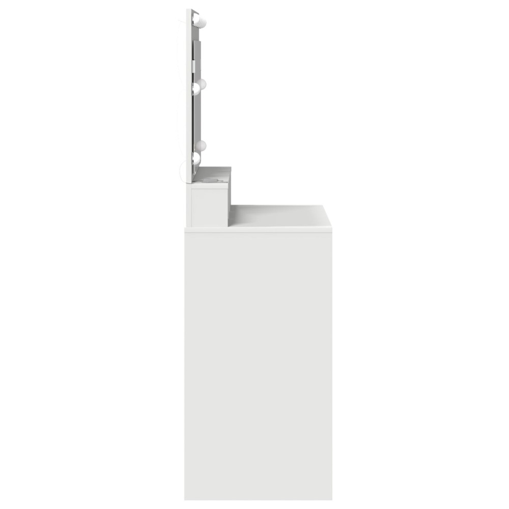 Produktbild för Smyckebord med hylla Vit 78,5 x 41 x 135 cm Konstruerat trä