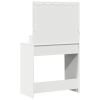 Produktbild för Smyckebord med hylla Vit 78,5 x 41 x 135 cm Konstruerat trä