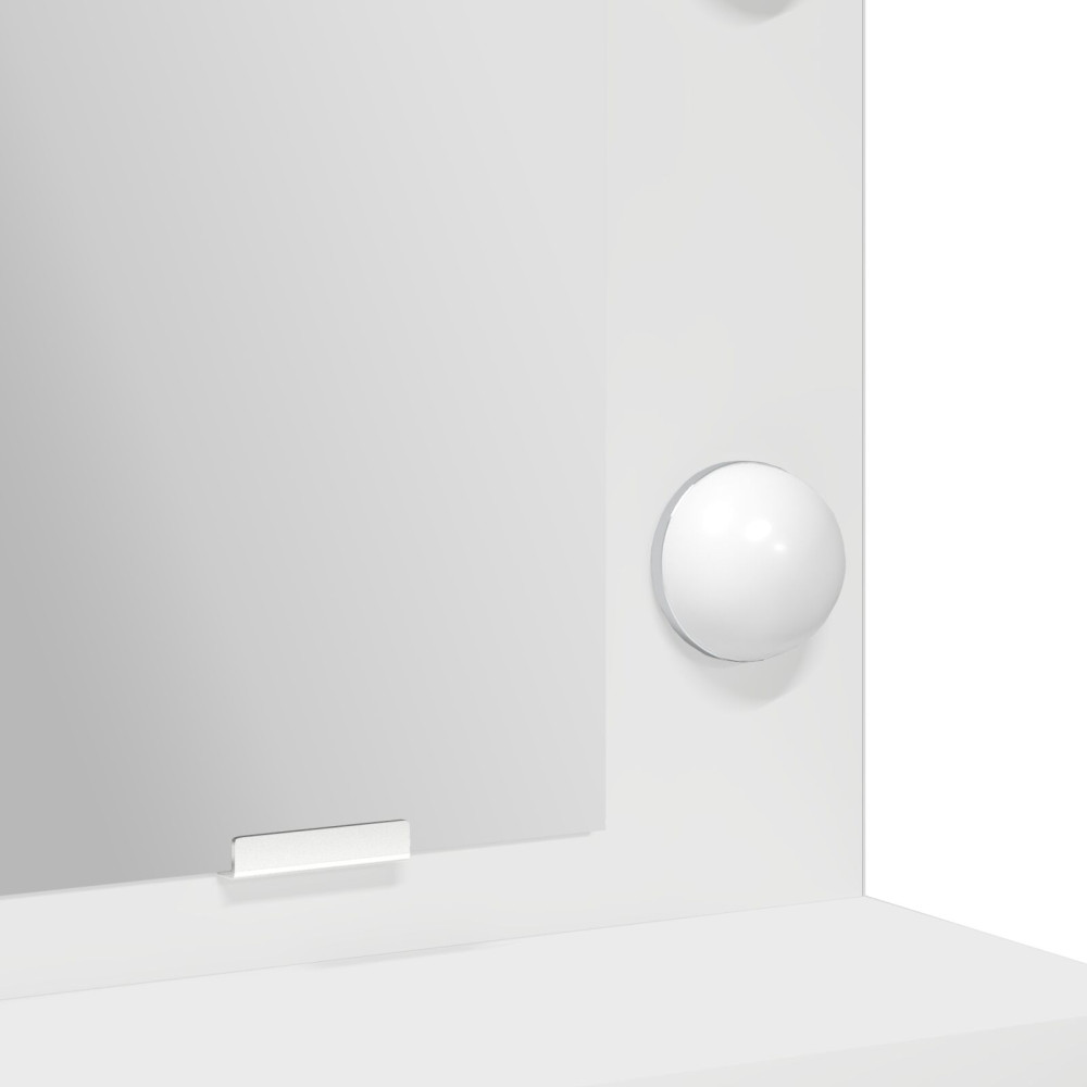 Produktbild för Smyckebord med hylla Vit 78,5 x 41 x 135 cm Konstruerat trä