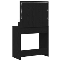 Produktbild för Smyckebord Svart Ek 75,5 x 41 x 135 cm Konstruerat trä