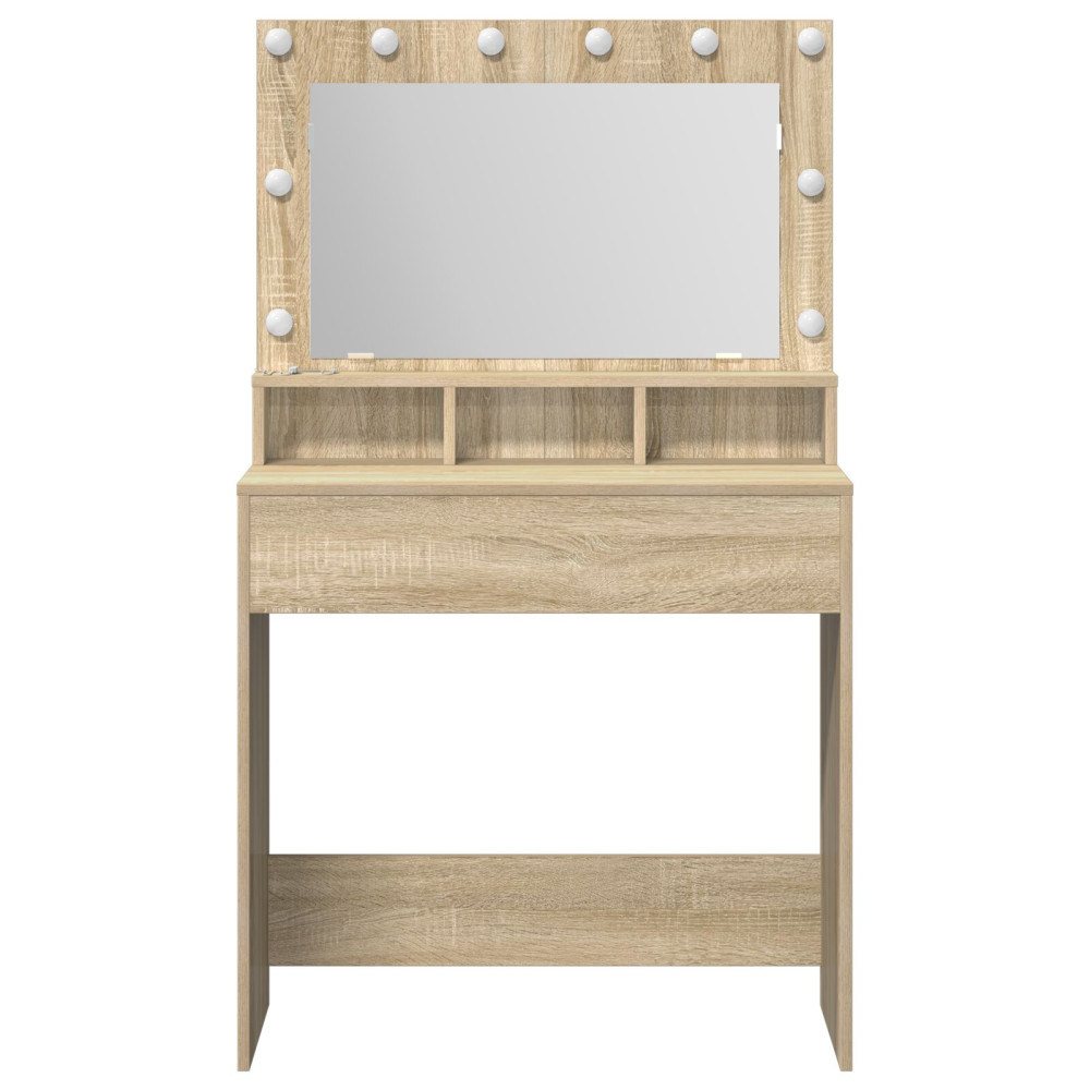 Produktbild för Smyckebord Sonoma-ek 75,5 x 41 x 135 cm Konstruerat trä