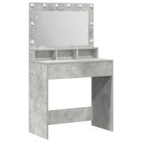 Produktbild för Smyckebord Betonggrå 78,5 x 41 x 135 cm Konstruerat trä