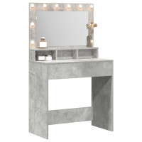 Produktbild för Smyckebord Betonggrå 78,5 x 41 x 135 cm Konstruerat trä