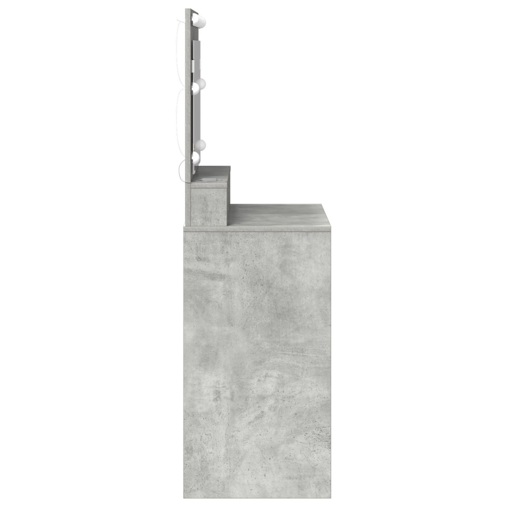 Produktbild för Smyckebord Betonggrå 78,5 x 41 x 135 cm Konstruerat trä