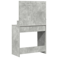 Produktbild för Smyckebord Betonggrå 78,5 x 41 x 135 cm Konstruerat trä