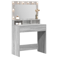 Produktbild för Smyckebord Grå Sonoma 78,5 x 41 x 135 cm Konstruerat trä