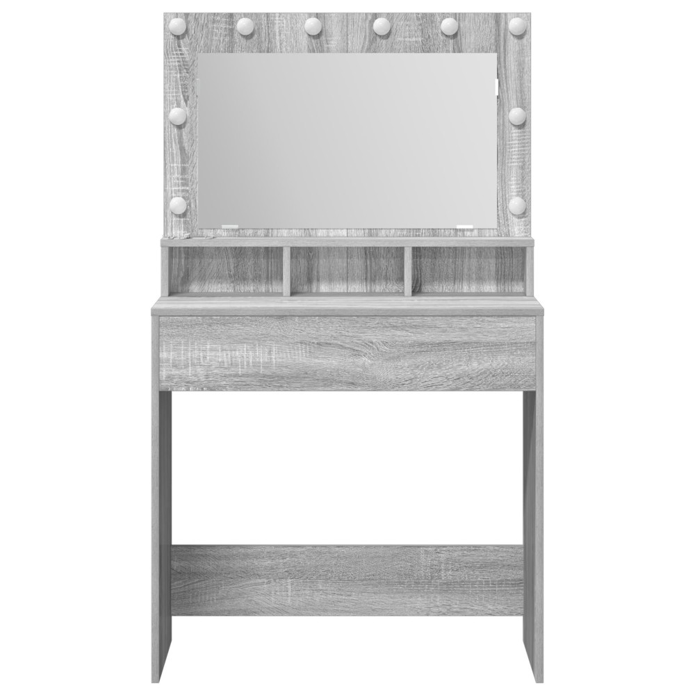 Produktbild för Smyckebord Grå Sonoma 78,5 x 41 x 135 cm Konstruerat trä