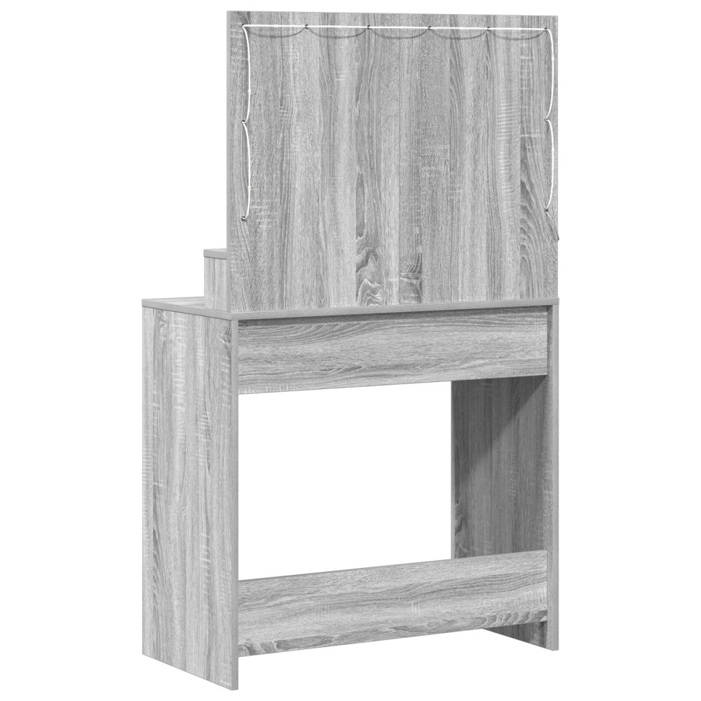 Produktbild för Smyckebord Grå Sonoma 78,5 x 41 x 135 cm Konstruerat trä