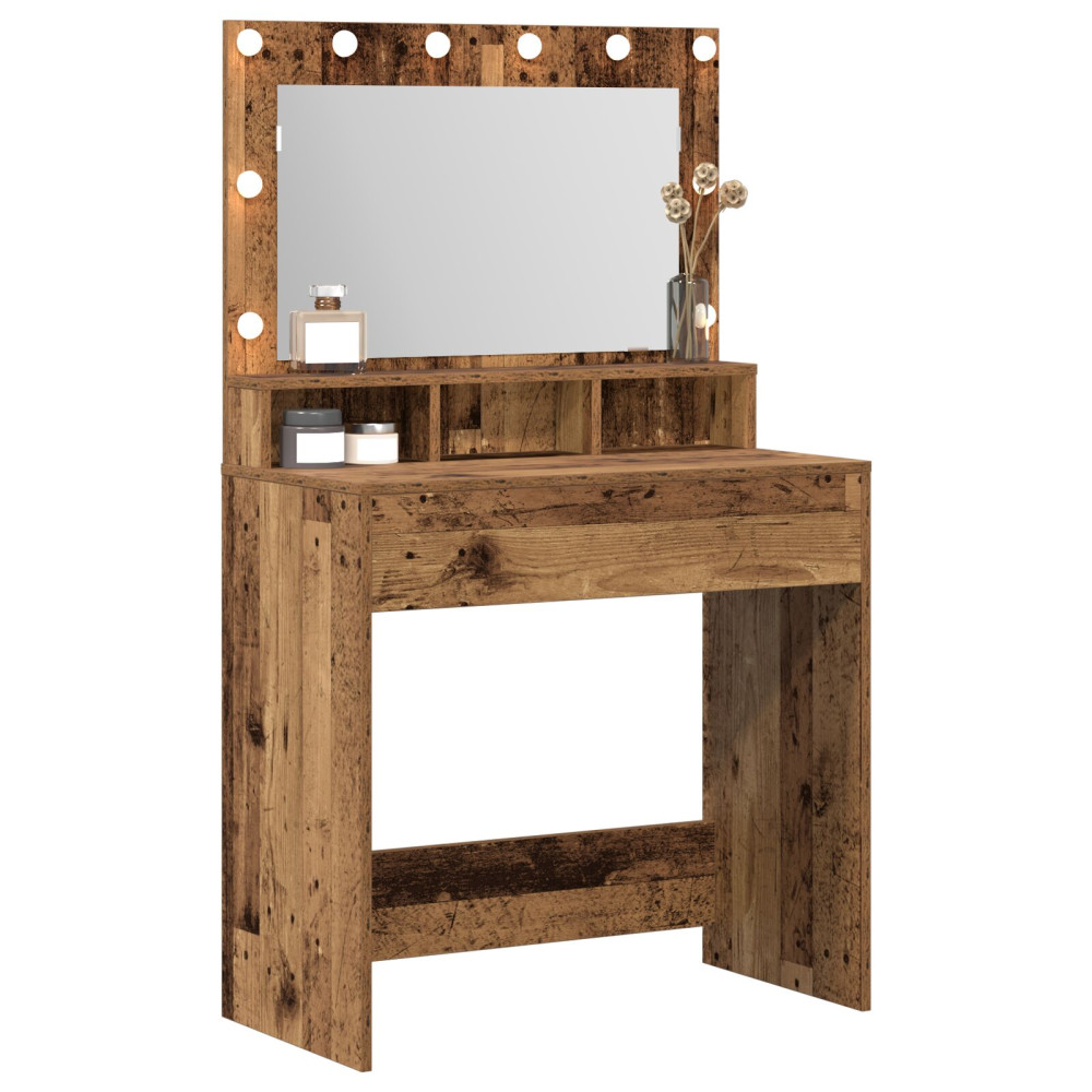 Produktbild för Smyckebord Gammalt trä 75,5 x 41 x 135 cm Konstruerat trä