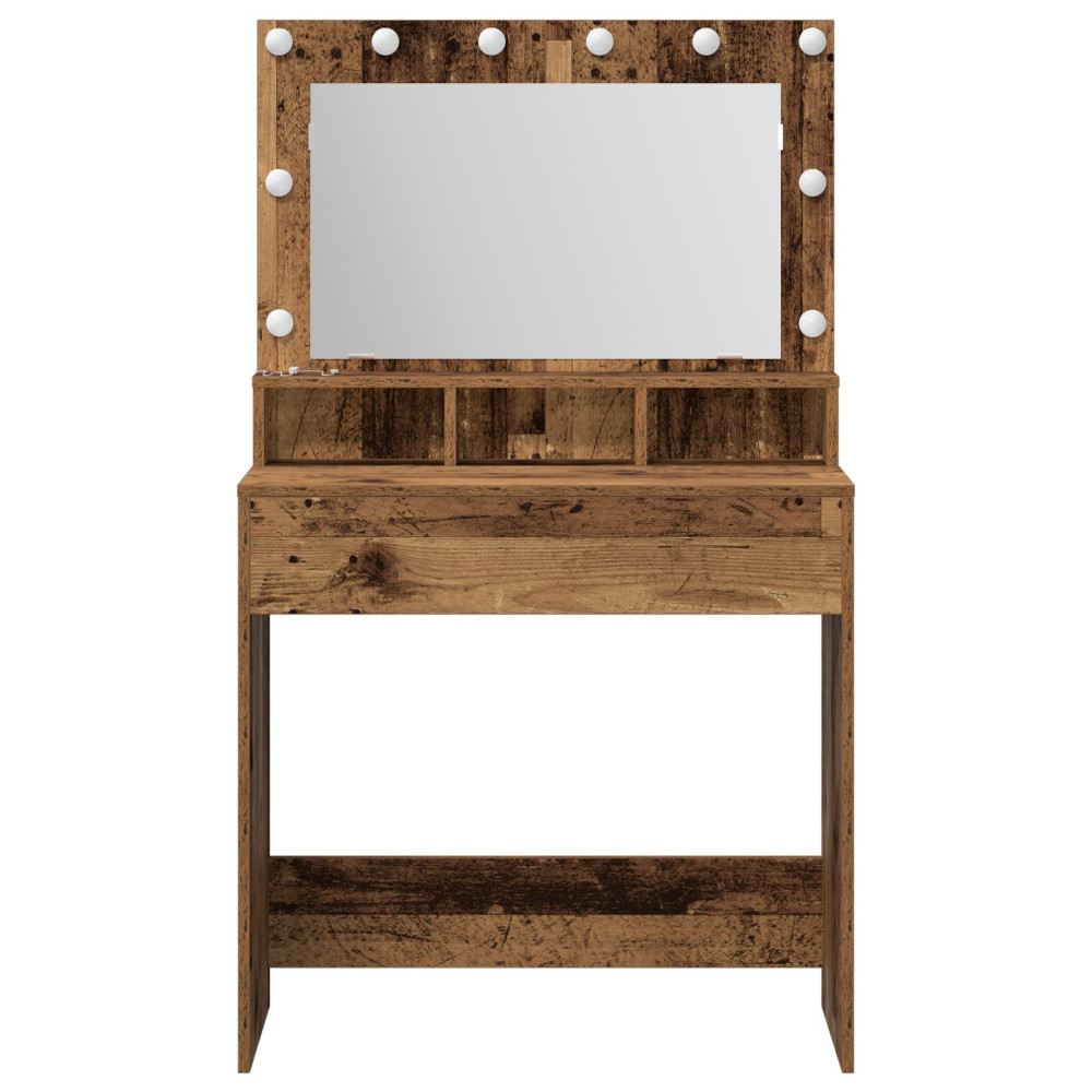 Produktbild för Smyckebord Gammalt trä 75,5 x 41 x 135 cm Konstruerat trä