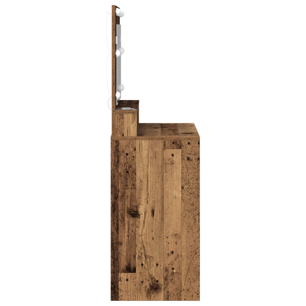 Produktbild för Smyckebord Gammalt trä 75,5 x 41 x 135 cm Konstruerat trä