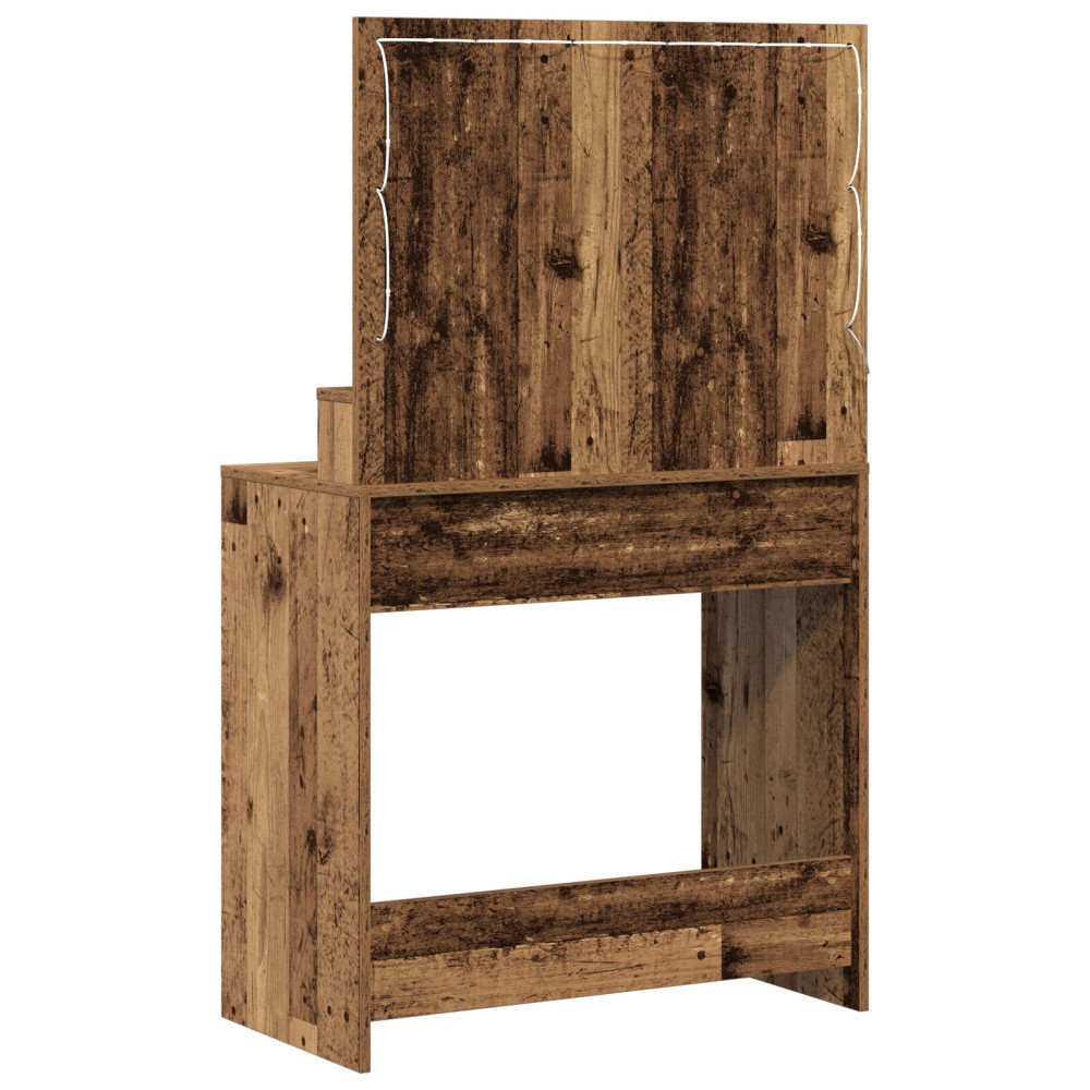 Produktbild för Smyckebord Gammalt trä 75,5 x 41 x 135 cm Konstruerat trä