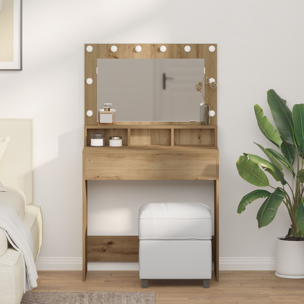 Produktbild för Smyckebord Artisan Ek 75,5 x 41 x 135 cm Konstruerat trä