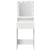 Produktbild för Smyckebord med hylla Vit 50 x 41 x 135 cm Konstruerat trä