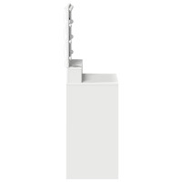 Produktbild för Smyckebord med hylla Vit 50 x 41 x 135 cm Konstruerat trä