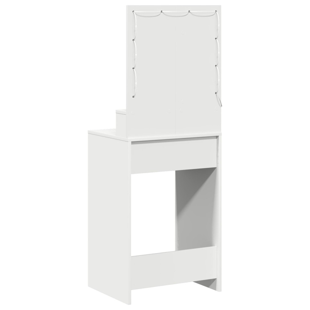 Produktbild för Smyckebord med hylla Vit 50 x 41 x 135 cm Konstruerat trä