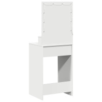 Produktbild för Smyckebord med hylla Vit 50 x 41 x 135 cm Konstruerat trä
