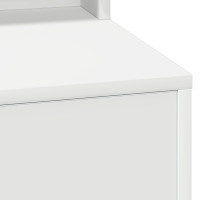 Produktbild för Smyckebord med hylla Vit 50 x 41 x 135 cm Konstruerat trä