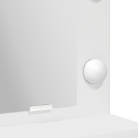 Produktbild för Smyckebord med hylla Vit 50 x 41 x 135 cm Konstruerat trä