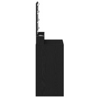 Produktbild för Smyckebord med hylla Svart Ek 50 x 41 x 135 cm Konstruerat trä