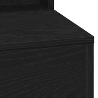 Produktbild för Smyckebord med hylla Svart Ek 50 x 41 x 135 cm Konstruerat trä