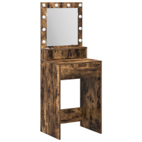 Produktbild för Smyckebord med hylla Rökt ek 50 x 41 x 135 cm Konstruerat trä