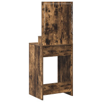Produktbild för Smyckebord med hylla Rökt ek 50 x 41 x 135 cm Konstruerat trä