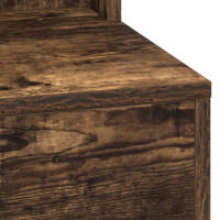 Produktbild för Smyckebord med hylla Rökt ek 50 x 41 x 135 cm Konstruerat trä