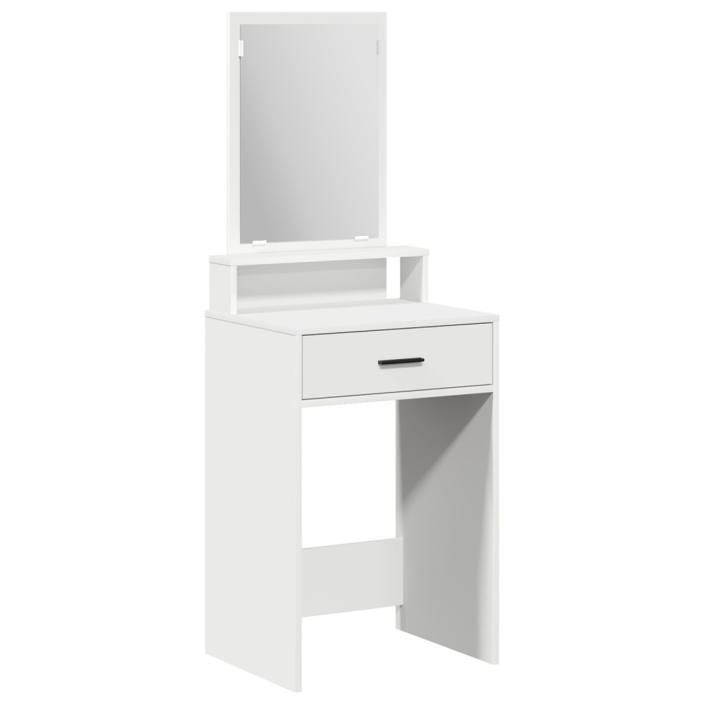 Produktbild för Smyckebord med låda Vit 50 x 41 x 140 cm Konstruerat trä