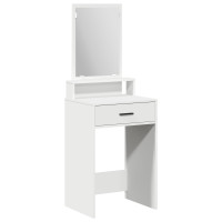Produktbild för Smyckebord med låda Vit 50 x 41 x 140 cm Konstruerat trä