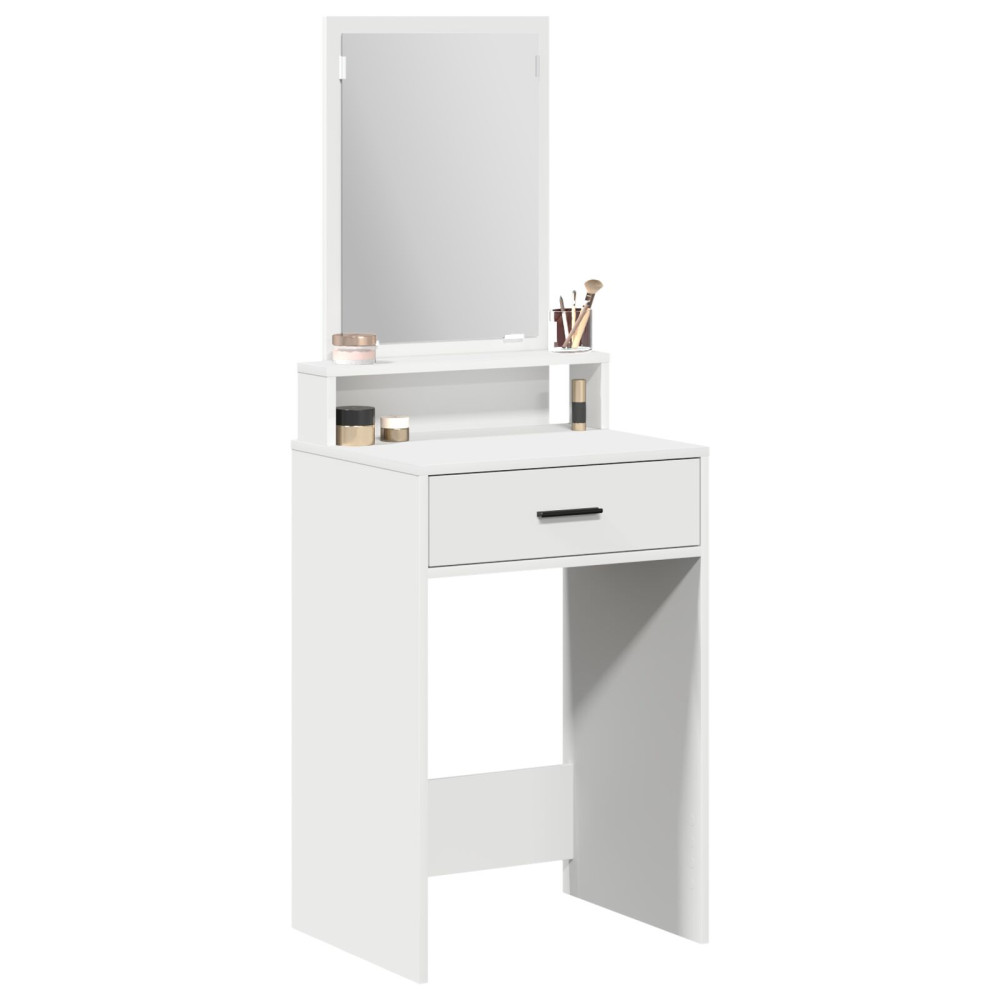Produktbild för Smyckebord med låda Vit 50 x 41 x 140 cm Konstruerat trä