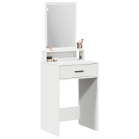 Produktbild för Smyckebord med låda Vit 50 x 41 x 140 cm Konstruerat trä