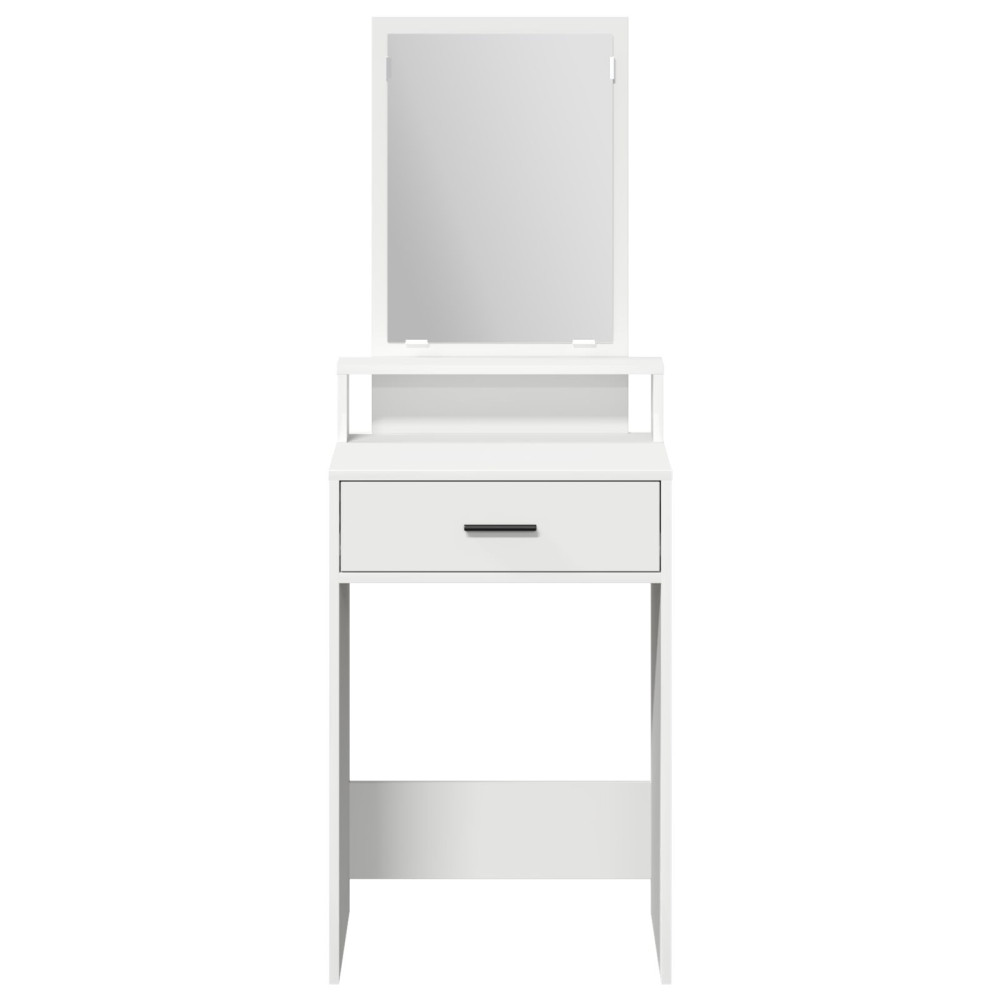Produktbild för Smyckebord med låda Vit 50 x 41 x 140 cm Konstruerat trä