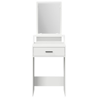 Produktbild för Smyckebord med låda Vit 50 x 41 x 140 cm Konstruerat trä